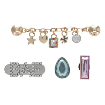 Crocs Jibbitz 5-Pack Gold Shoe Charms | Jibbitz for Crocs Charm Chain