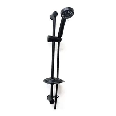 Noir Black Shower Slide Rail Kit | Adjustable Riser Rail | Shower Head & Hose Pipe Bracket | Mat