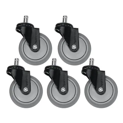 5Pcs Inch Pole Universal Rubber Caster Wheels for Swivel/Office/Gaming Chair