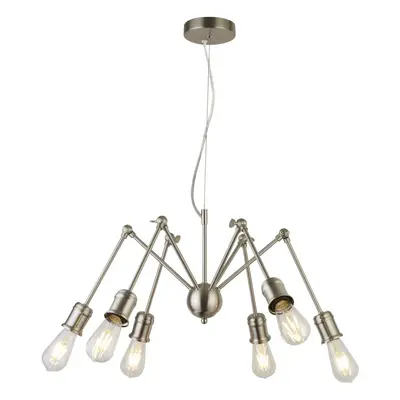 Searchlight Mantis Light Pendant Satin Silver