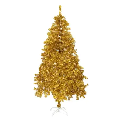 6ft Gold Christmas Tree, Tips, Metal Stand - Easy Storage & Setup