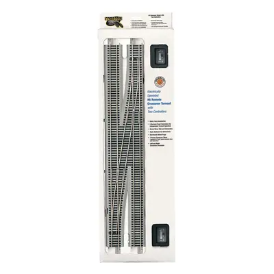 Bachmann Trains SnapFit EZ TRACK REMOTE CROSSOVER TURNOUT RIGHT 1box NICKEL SILVER Rail With Gra