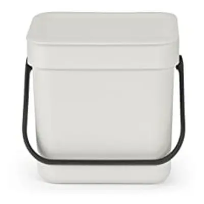 Brabantia - Sort & Go Waste Bin 3L - Small Recycling Bin - Stay Open Lid - Carry Handle - Easy t