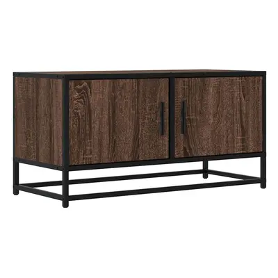 (brown oak) vidaXL TV Cabinet TV Stand Media TV Unit Engineered Wood and Metal