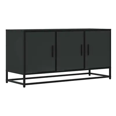 (black) vidaXL TV Cabinet TV Stand Media TV Unit Engineered Wood and Metal