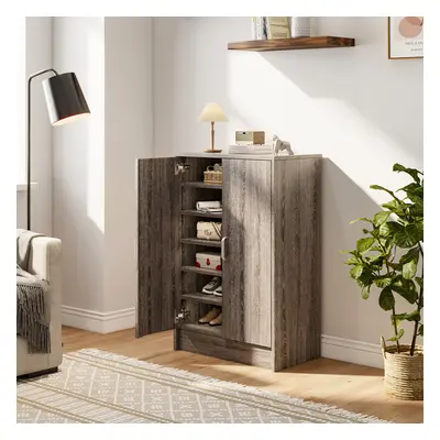 6-Tier Wood Grain Shoe Cabinet