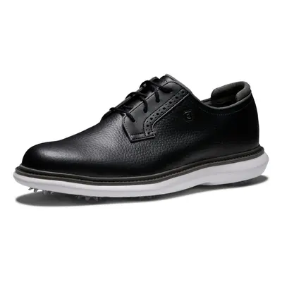 FootJoy Men's Traditions Blucher Golf Shoe Black/White 10.5 Wide