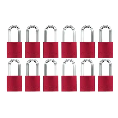 ABUS Red 72/40HB40 Lockout Tagout Padlock w/ 1.5"" Shackle Pack K