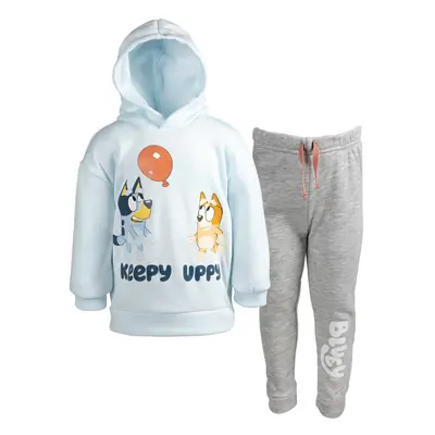 Bluey Bingo Toddler Boys Fleece Hoodie and Pants Outfit Set Blue/Grey