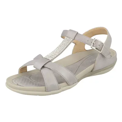 (UK 6.5, Grey) Ladies Rieker Slingback Sandals V9463