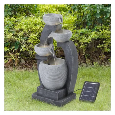 Outdoor Solar-Powered Water Fountain Rockery Decor