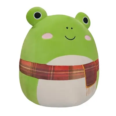 Squishmallows SQCR04581 Wendy - Green Frog W/Plaid Scarf 12"