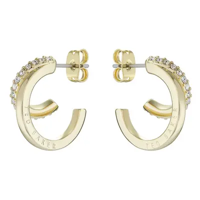 Ted Baker Helias Double Hoop Crystal Earrings (Gold/Crystal)