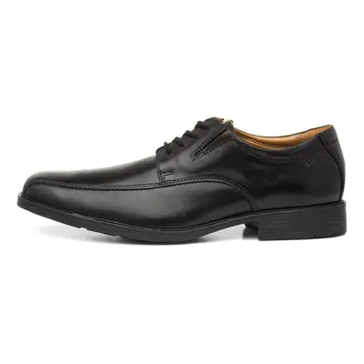 CLARKS Men's Tilden Walk Black Leather D - Medium