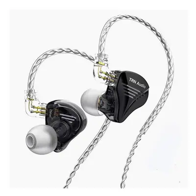 (Black, With Mic) Earphone Knowles 2BA+1DD Driver Hi-Fi Music Sports Earbuds Headset Detachable 