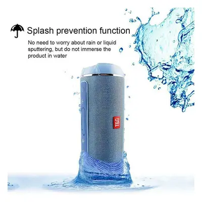 (Blue) Portable Bluetooth Wireless Speaker 3D Stereo Music Sound Sweatproof Colum Outdoor Suppor