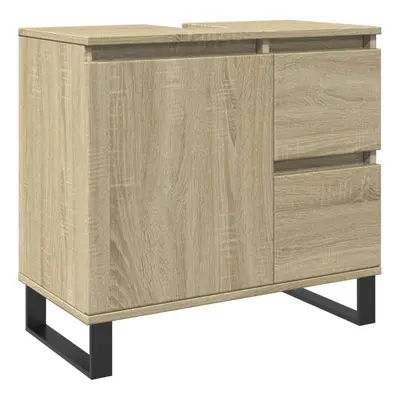 vidaXL Bathroom Cabinet Storage Cabinet Vanity Unit Sonoma Oak Engineered Wood