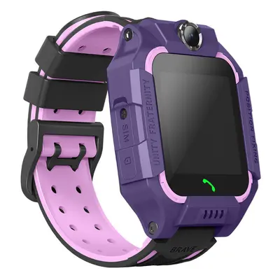 (Purple) Thermometer Temperature Measurement Kid Watch S0S GPRS Real-time Positioning Smart Watc