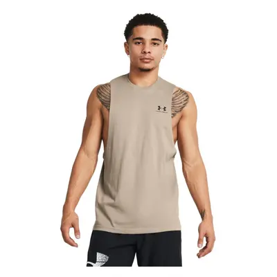 Under Armour Men's Sportstyle Left Chest Cut-Off T-Shirt (203) Timber