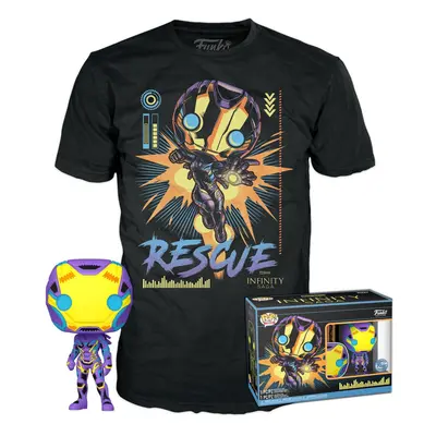 Funko POP & TEE: Marvel Blacklight- Rescue Multicolor (66353)