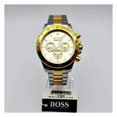 NEW HUGO BOSS IKON HB1512960 STEEL TWO TONE GOLD & SILVER MENS WATCH