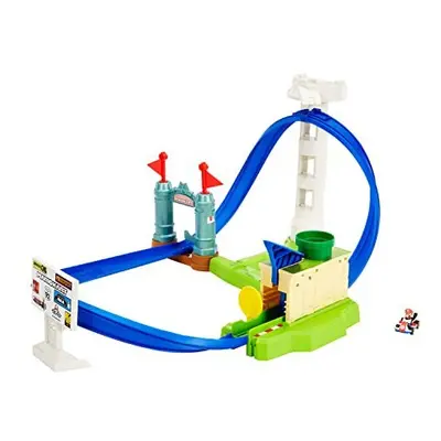 Hot Wheels Mario Kart Circuit Slam Track Set with Mario Kart Vehicle, Video Game-Inspired Playse