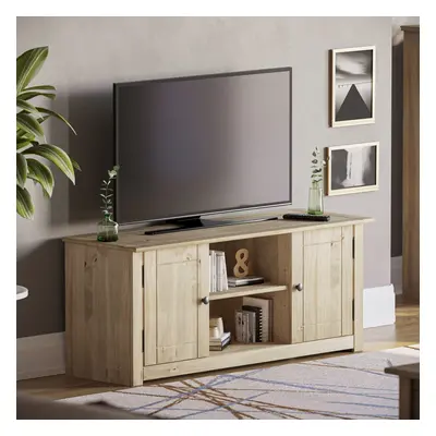 Panama Door Shelf TV Unit Cabinet Pine Wood