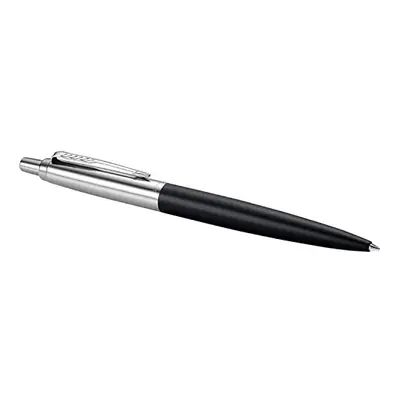 Parker Jotter Ballpoint Pen, Richmond Matte Black, Chrome Trim, Medium Point, Blue Ink, Gift Box