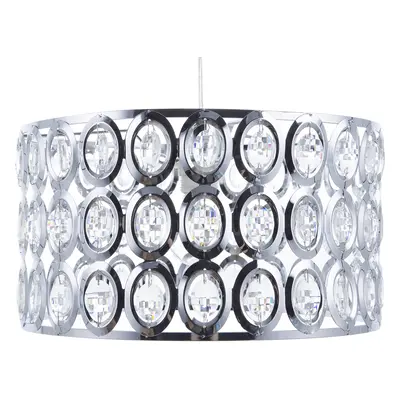 Pendant Lamp TENNA Crystal Silver