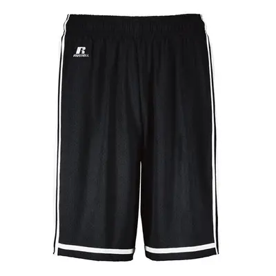 Russell 4B2VTB.BWH.L Youth Legacy Basketball Shorts, Black & White - Large