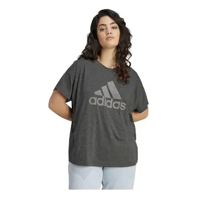 adidas Women's Plus Size Future Icons Winners 3.0 T-Shirt Black Melan