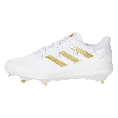 adidas Men's Adizero Afterburner Baseball Shoe White/Gold Metallic