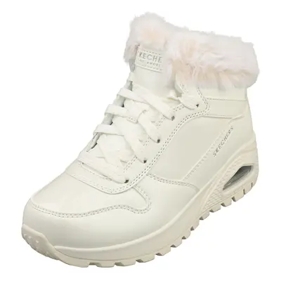 (7) Skechers Uno Rugged Fiesty Winter Womens Fashion Boots in White