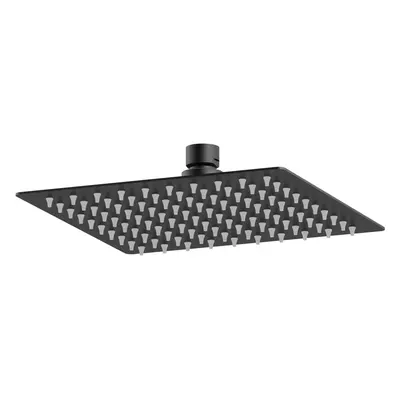 Square Fixed Head, 200mm - Matt Black