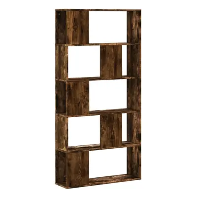 (smoked oak, 80.5 x 23.5 x 162.5 cm) vidaXL Bookcase 5-Tier Bookshelf Storage Book Shelf Book Ra