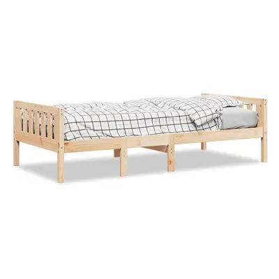 (natural, x cm) vidaXL Children's Bed without Mattress Wax Solid Wood Pine