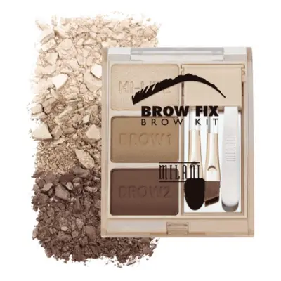 Milani Brow Fix Kit - Vegan, cruelty-Free Eyebrow color that Fills and Shapes Brows (Medium)