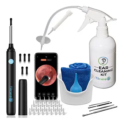 Ear Wax Removal Tool with Ear Camera by Tilcare - Ear Irrigation Flushing System for Adults & Ki