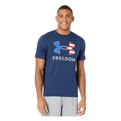 Under Armour Men's New Freedom Logo T-Shirt (409) Academy/Red/Steel