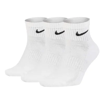 Nike Everyday Lightweight Ankle Training Socks (3 Pair) (White/Black