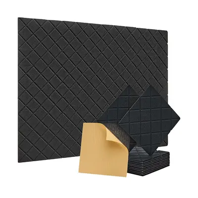 moresk-12 Pack Soundproof Wall Panels,12x12x0.4In Self Adhesive Sound Absorbing Panels,for Recor