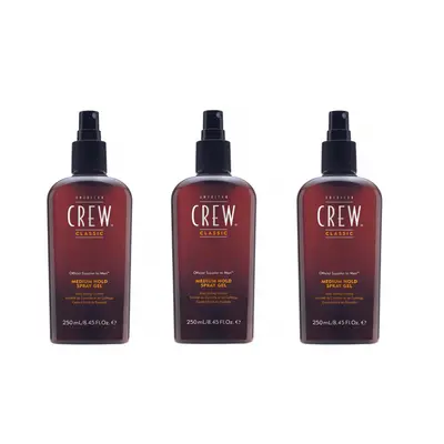 American Crew Medium Hold Spray Gel 250ml x3