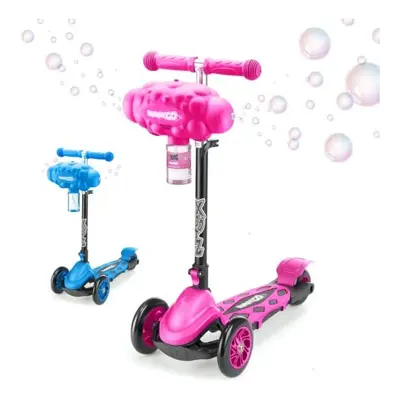 Kids Bubble Go Foldable Scooter, Wheel Tri-Scooter with Bubble Machine, Tilt-and-Turn, Age 3+, P