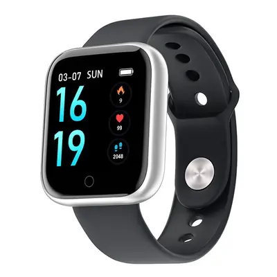 (Silver) Heart Rate Blood Pressure Monitor Multi-sport Modes Weather Forcast Dazzling Screen Sma