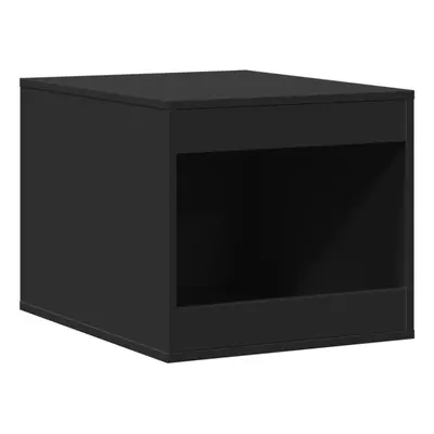 (black) vidaXL Cat Litter Box Enclosure Cat House End Table Engineered Wood