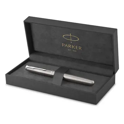 PARKER Sonnet Rollerball Pen Stainless Steel with Palladium Trim Fin