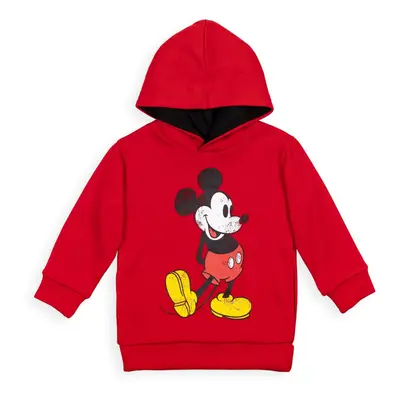 Disney Mickey Mouse Little Boys Fleece Pullover Hoodie Red