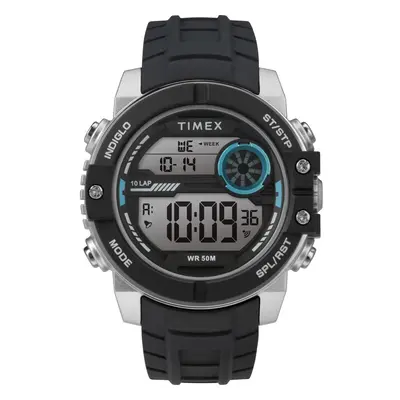 Timex Men's DGTL Sphere mm Chrono Watch Blue/Silver Strap