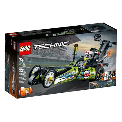 Lego Technic Dragster Drag Racing Car & Hot Rod in Set