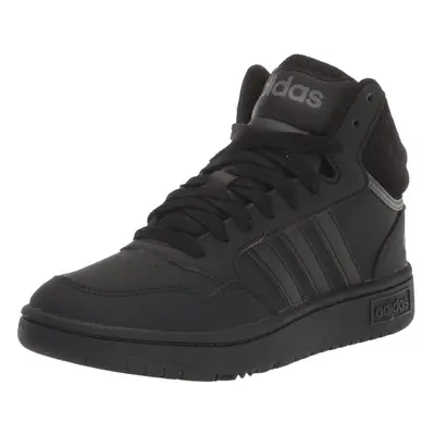 adidas Hoops 3.0 Mid Basketball Shoe Black/Black/Grey US Unisex